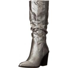 Silver white women's mesh shaped boots