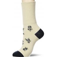 Light beige floral image medium size socks